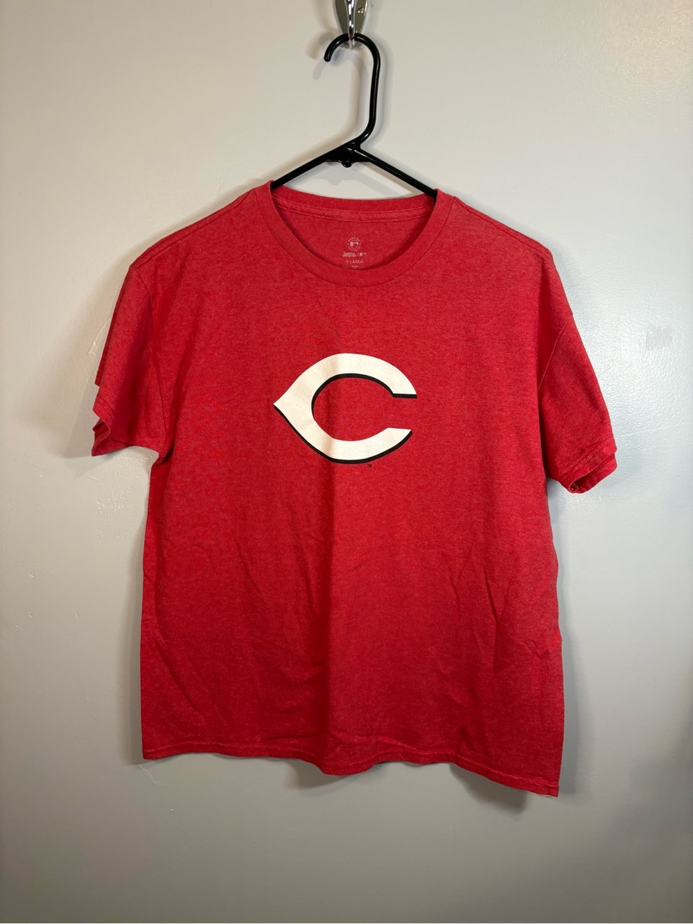 Cincinnati Reds Short-Sleeve Crewneck T-Shirt Heather Red XL Baseball Ohio Tee